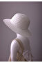 Girl's Summer Fedora Straw Hat Elastic 6-10 Years (1 Piece)