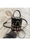Quadrilateral Portable Bucket Bag for Women - Black - 3