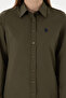 Women's Khaki Long Sleeve Basic Shirt 50297002 -Vr027 - 6