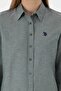 Women's Dark Green Long Sleeve Basic Shirt 50297002 -Vr079 - 6