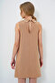 Women's Camel Faux Pearl Collar Sleeveless Basic Dress Alc-X13480 - 6