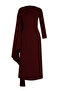 Bordo Şal Detaylı Abiye Elbise TCTSS24DB00036 - 7