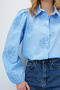 Women's Baby Blue Guipure Woven Premium Shirt Alc-X4366 - 6