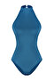 İndigo Dik Yaka Sırt Dekolteli Esnek Çıtçıtlı Örme Body TWOSS23BD00037 - 6