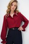 Women's Burgundy Pearl and Stone Embroidered Aerobin Shirt Alc-X10085 - 4
