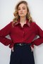 Women's Burgundy Pearl and Stone Embroidered Aerobin Shirt Alc-X10085 - 2