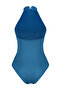 İndigo Dik Yaka Sırt Dekolteli Esnek Çıtçıtlı Örme Body TWOSS23BD00037 - 7