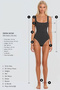 Women's Black-White High-Neck Backless Lined Tulle Jumpsuit with Tassel Detail Alc-X13650 - 6