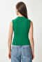 Women's Green Turtleneck Cotton Knitted Blouse GT00004 - 6