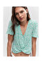 Textured Blouse with Knot Detail - 3