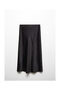 Midi satin skirt