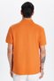 Men's Slim Fit Slim Fit 100% Cotton Orange Polo Neck T-Shirt - 5
