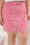 Pink Skirt Ruffled Mini Length Tulle Knitted Plus Size Skirt Tbbss25Az00005 - 3