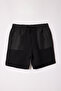 Black Regular/Normal Cut Parachute Fabric Pocket Detailed Thick Shorts & Bermuda Tmnss25Sr00028 - 5