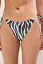 Zebra Desenli Aksesuarlı Brazillian Normal Bel Bikini Altı TBESS24BA00135 - 3