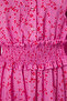 Fuchsia Floral Patterned Gimped Woven Dress Tctss25Eb00087 - 3