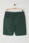 Dark Green Loose Fit Cotton Lace up Shorts Tmnss23Sr00056 - 7