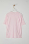 Açık Pembe %100 Kalın Pamuklu Kokteyl Baskılı Oversize/Geniş Kesim Örme T-Shirt TWOSS25TS00163 - 6