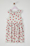 Ecru Midi Heart Knitted Dress Tkdss25El00066 - 3