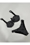 Women's Black Polka Dot Lined Bikini Suit Hzl25S-Lc2223 - 2