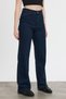 Dark Blue Stretch Fabric Wide-Leg Trousers 11104 - 2