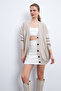 Women's Stone Long Sleeve Cardigan with Pockets - 2