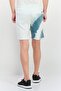 Men Tie Dye Basic Shorts, White - 3