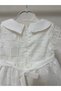 Square Patterned Baby Girl Dress with Tulle Sleeves - 3