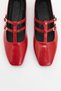 Starling Red Patent Leather Genuine Leather Women's Ballerina Shoes - 2