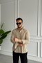 Tap Men's Judge Collar Oversize Half Placket Cotton Shirt - 7
