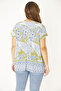 Women's Large Size Blue Collar Detailed Blouse 65N36918 - 5