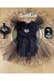 Girl's Heart Black Tutu Jumpsuit Bandana and Ballerina Socks Set
