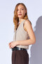 Stone V-Neck Classic Waist Cinch Button Vest |   Ek 100371432 - 2