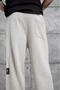 Men's Sweatpants Ynzay-3 Written on the Bottom Cream Oversize Baggy Loose Fit 3 Yarns Without Ruffles - 5
