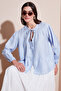 Oversize Fit Balloon Sleeve Tie Collar Detailed Shirt Shirt 6772618