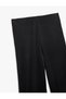 Viscose Fabric Straight Wide Leg Ribbed Trousers - 5