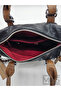Wrinkled Faux Leather Black Tan Hand and Shoulder Bag 2250 - 3