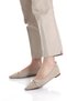 Women's Beige Knitwear Pointed Toe Buckle Detail Babet Shoes - 3