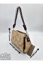 Wrinkled Faux Leather Mink Brown Hand and Shoulder Bag 2250 - 2