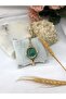 Round Vintage Inside Green Gold Women's Wristwatch - 8
