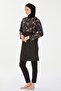 Black Women's Lycra Full Covered Hijab Swimsuit - 4