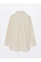 Xside Beige Plain Long Sleeve Linen Blend Women's Shirt - 7