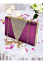 Purple Satin Gold Stone Evening Dress Bag Evening Bag Engagement Wedding Bag - 7