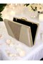 Nude Satin Rosegold Stone Metal Handle Evening Dress Bag Evening Bag Engagement Wedding Bag - 3