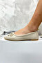 Beige Suede Bow Women's Ballerinas P9009 - 6