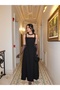 Square Neck Thick Strap Midi Length Dress - 4