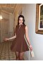 Front Lace Flared Dress - 4