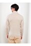 Beige Turtleneck Long Sleeve Men's Knitwear Sweater - 5