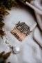 Vintage Comb Bun Buckle with Crystal Stone - 2