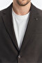 Serardo Men's Coffee Half Lined Spring-Summer Sports Blazer Jacket with Flap Pockets - 3